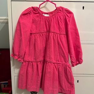 Girls pink cord dress size 2T